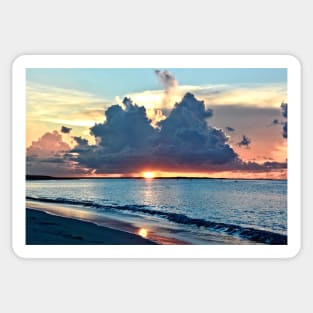 Caribbean Turks and Caicos Grace Bay Sunset Sticker